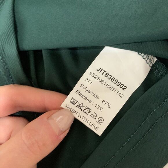 Shein Womens Solid Pine Green Short Sleeve T Shirt Top 4 Small - Picture 4 of 4